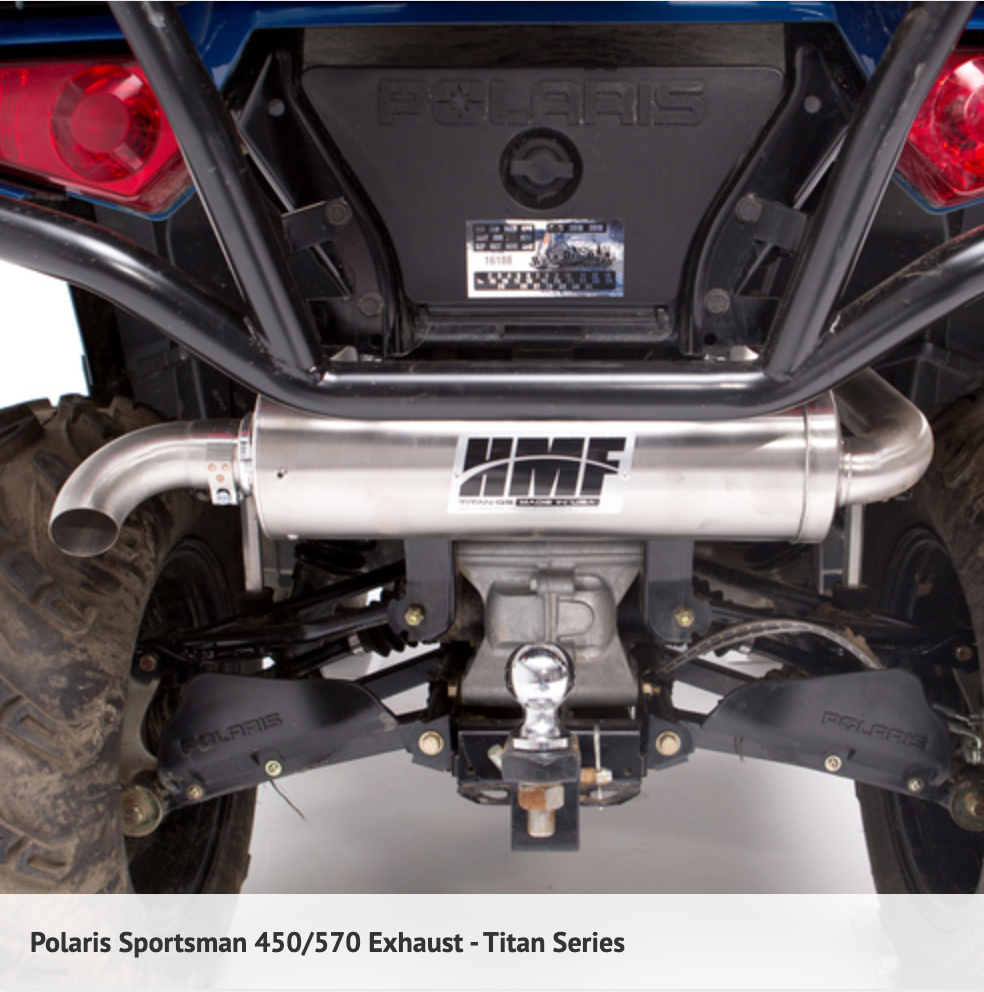 HMF Racing Titan Exhaust – Polaris Sportsman 450 / 570 (2014–2025)